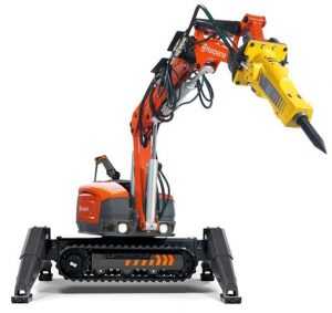Demolition Robot Husqvarna, Mesin Penghancur Mini Yang Sangat Bertenaga