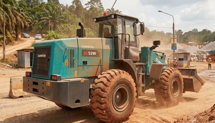 SL52W: Wheel Loader 5 Ton Sunward yang Dibangun untuk Medan Terberat di Indonesia