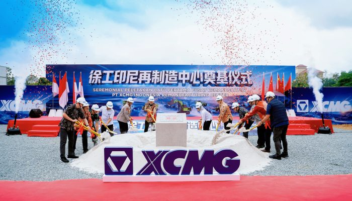 Peletakan Batu Pertama, XCMG Mulai Bangun Pusat Remanufaktur di Indonesia